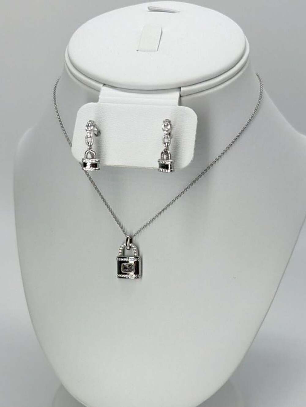 BP The Legacy Lock Necklace & Lockdown Hoops Set .925 SET